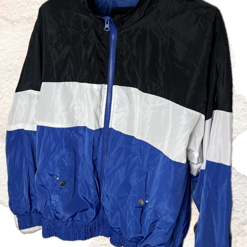 Fashion Nova Blue windbreaker/ jacket